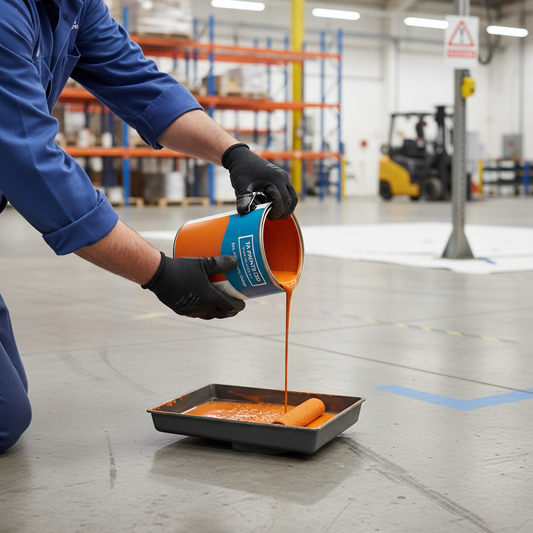 Premium Traffic Orange Paint for Industrial Safety and Visibility - Bright Hue for Effective Demarcation