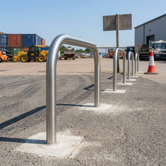 60mm Hooped Perimeter Barrier Stainless Steel Concrete In