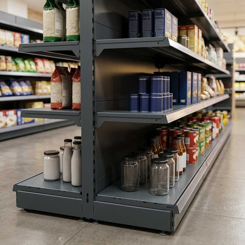 1.6m Double-Sided Gondola Bay | 470mm Base Shelf | Configurable Width (view 2)