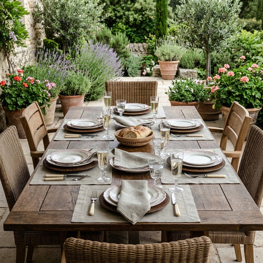 Classic Hemstitch Linen Placemat - Natural