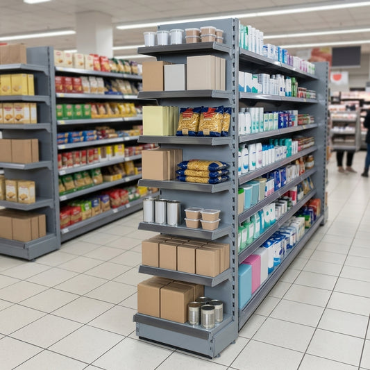 1.8m High Ladder Rack Promo Bay with 200mm Base Shelf