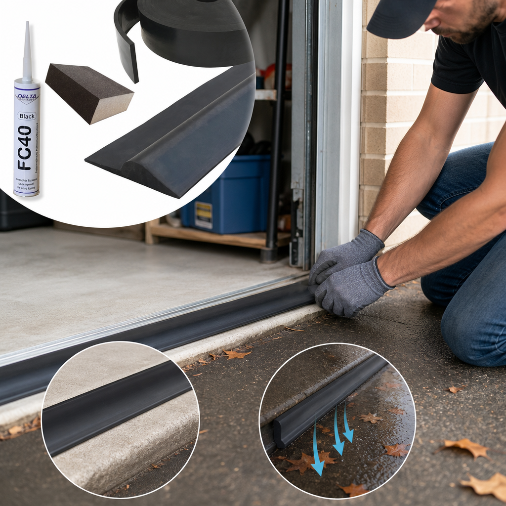Garage Door Threshold Kit for Weather Protection