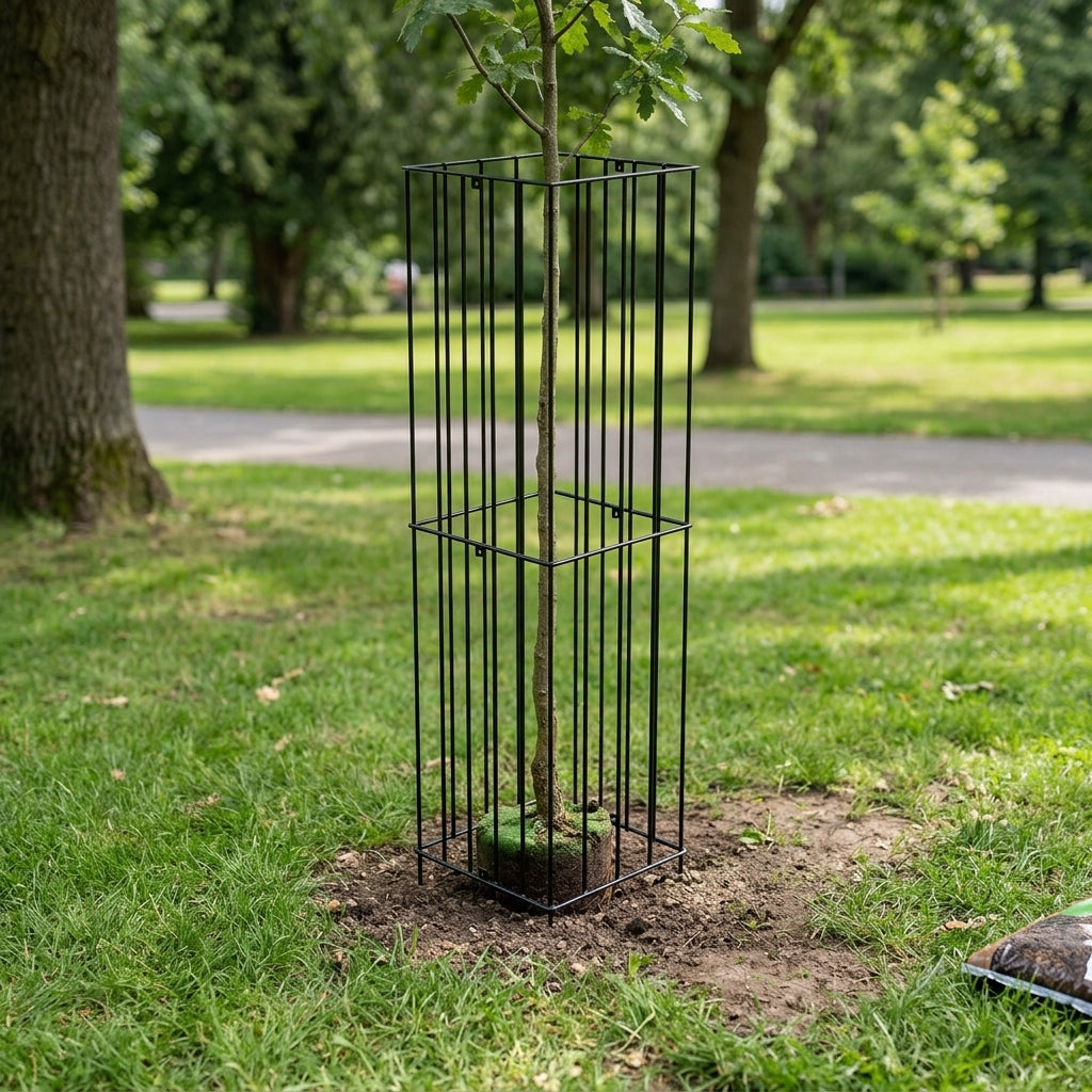 Square Steel Tree Guard 450–600mm Galvanised 1800mm