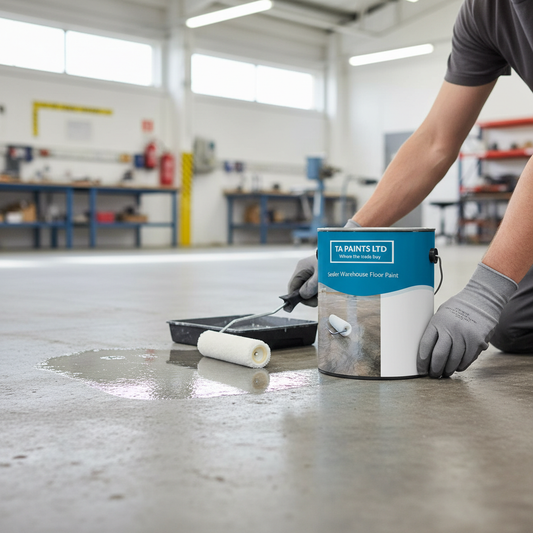 Premium Clear Floor Sealer and Concrete Primer for Light to Medium Foot Traffic - Easy Application with Brush, Roller, or Spray