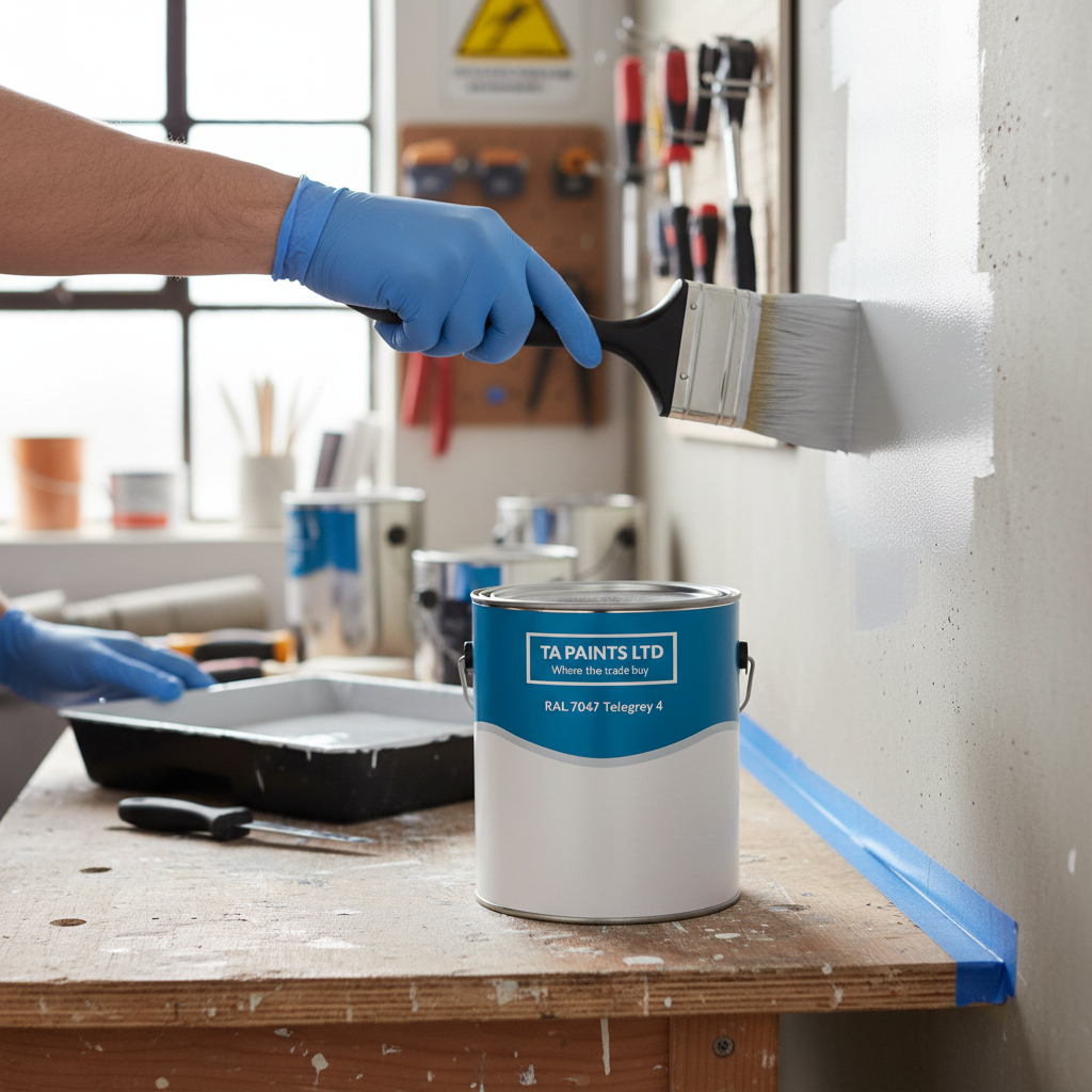 Premium Universal PU Enamel Paint RAL 7047 Telegrey 4 for Indoor and Outdoor Use - Quick Drying Options Available