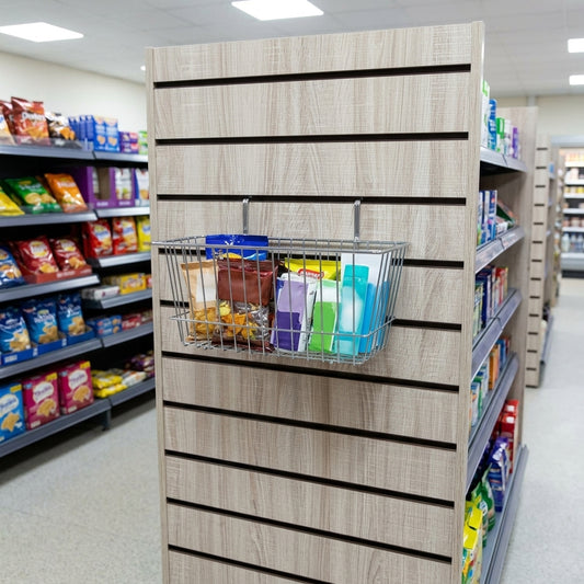 Slatwall Baskets – three sizes from 300×150mm to 610×300mm