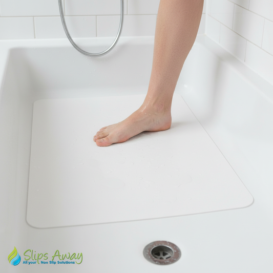 Premium Non-Slip Adhesive Bath & Shower Mat 16" x 34" - Anti-Slip Vinyl with Strong Adhesive for Safety and Hygiene