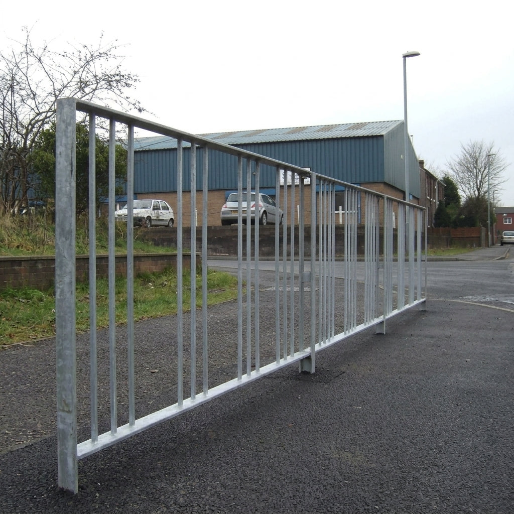 Pedestrian Guardrail Steel 1m–2m Panels Root Fixed or Surface Mounted