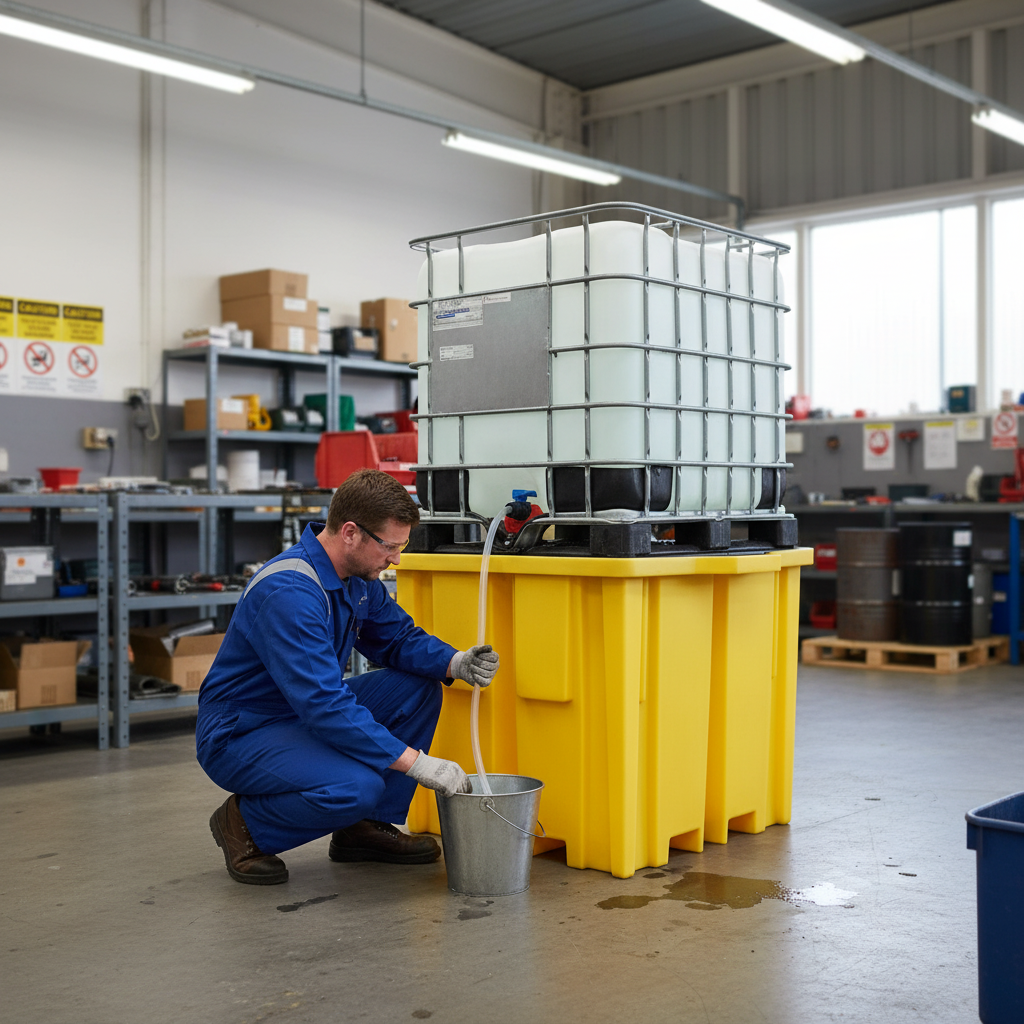 Single IBC Spill Pallet With 4-Way Forklift Entry - BB1FW ||1150ltr Sump Capacity