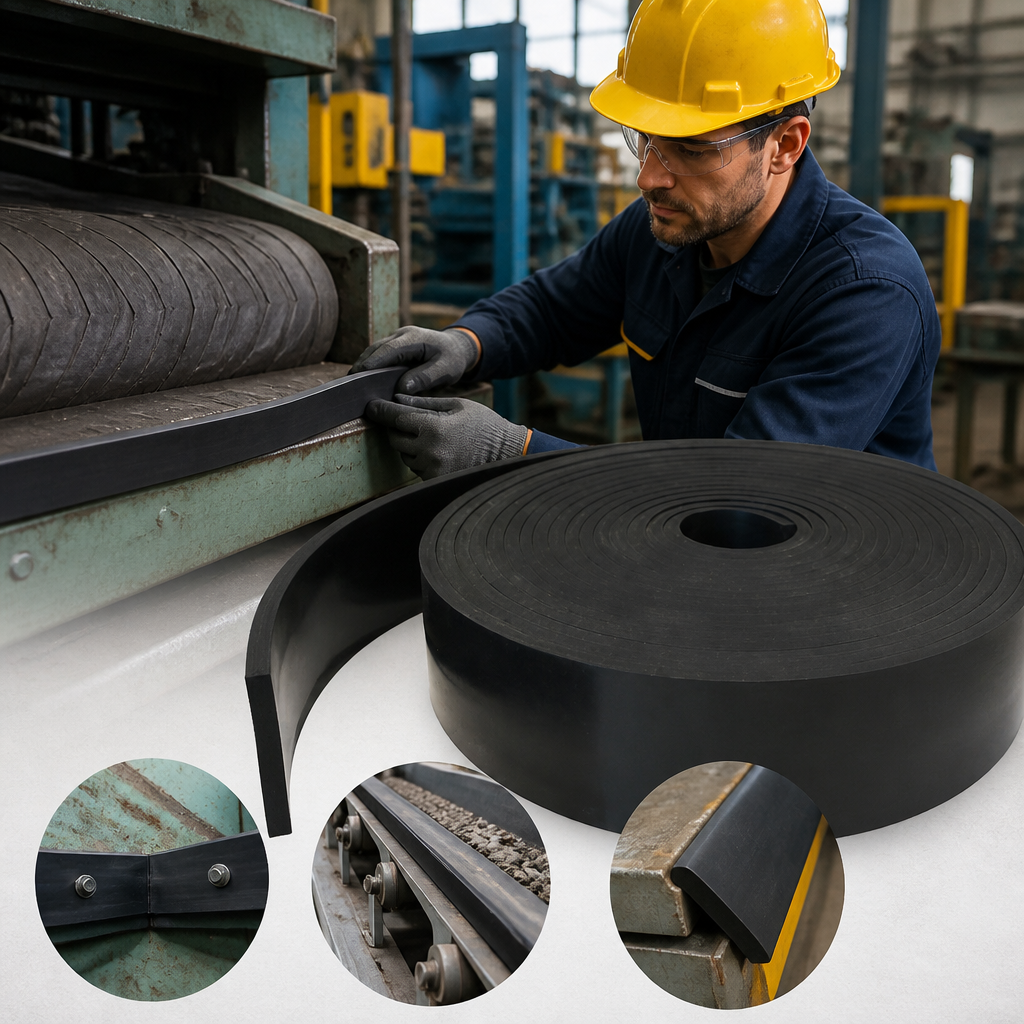 Genuine Rubber Strip 75° Hardness for Industrial Applications