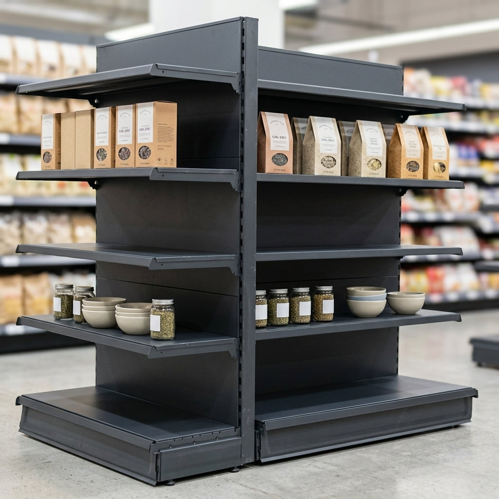 1.8m High End Promo Bay Shelving Unit with Base Shelf (view 2)