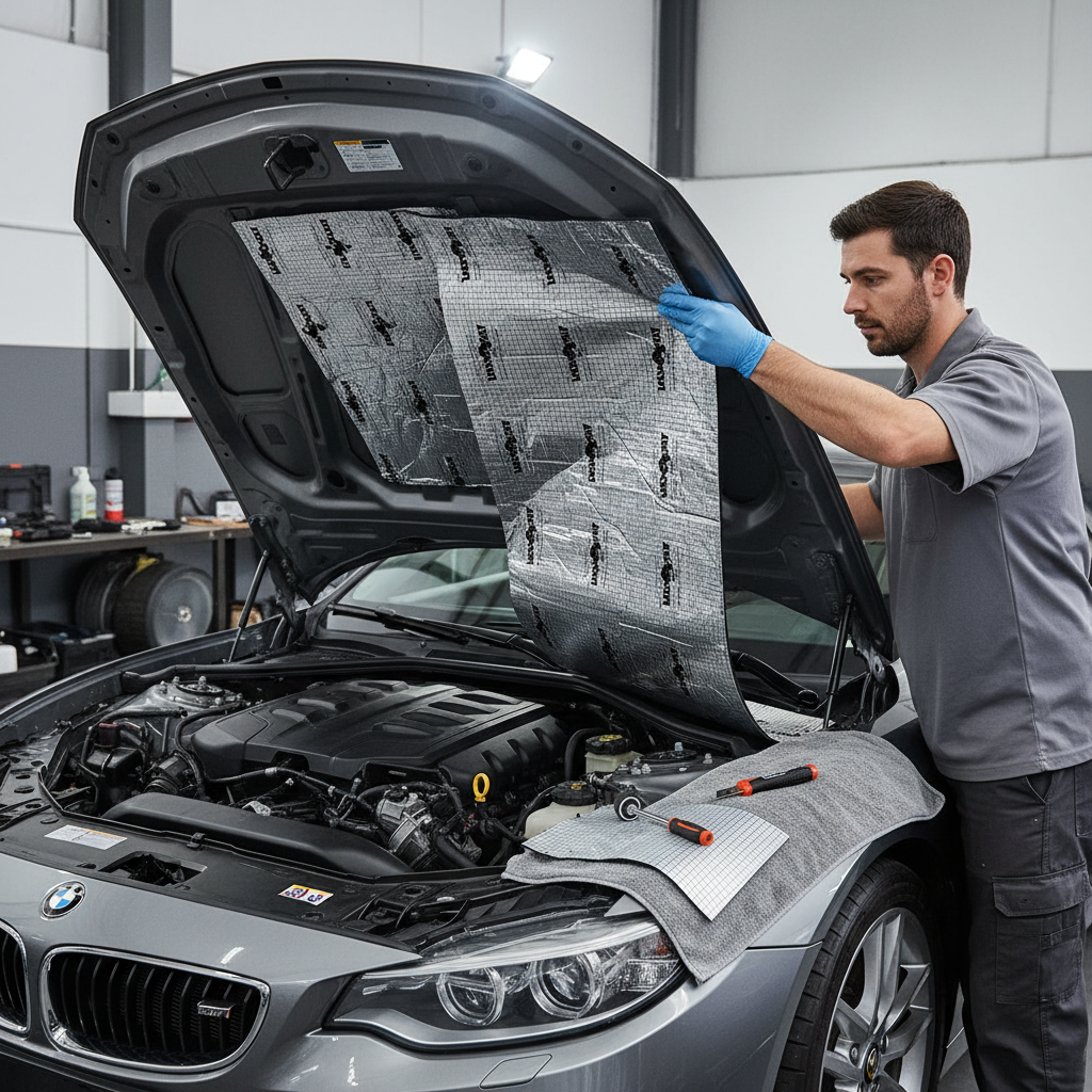 Premium Thermal Acoustic Bonnet Liner - 10mm Self-Adhesive Foam with Reinforced Aluminium for Noise Reduction and Heat Insulation