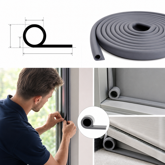 Grey Silicone Rubber P Section Seal for Various Applications (10m Coil)