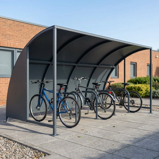 Galvanised Steel Cycle Shelter, 2m Wide, 1–5m Length