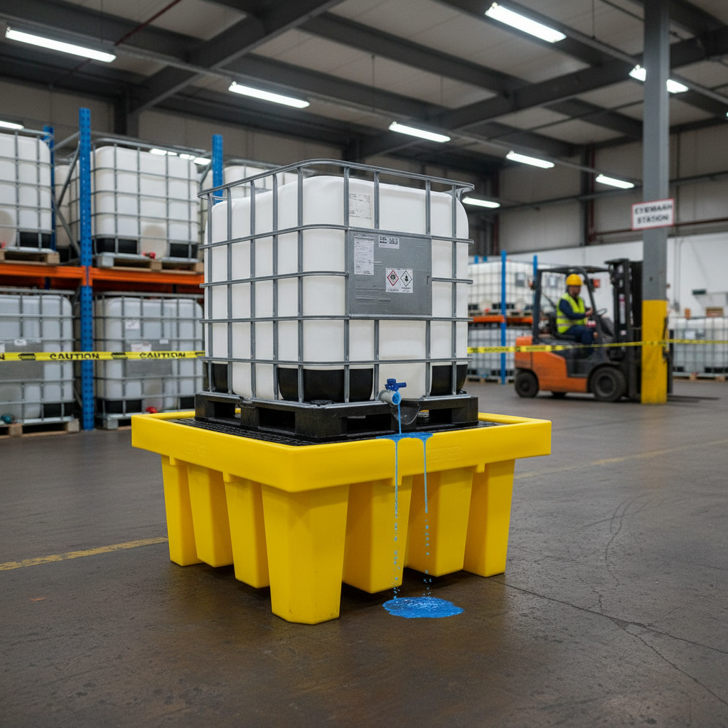 Single IBC Spill Pallet with Removable Grid - BB1 || 1100ltr Sump Capacity