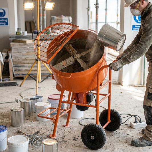 120L forced action mixer with 4 hardened steel blades