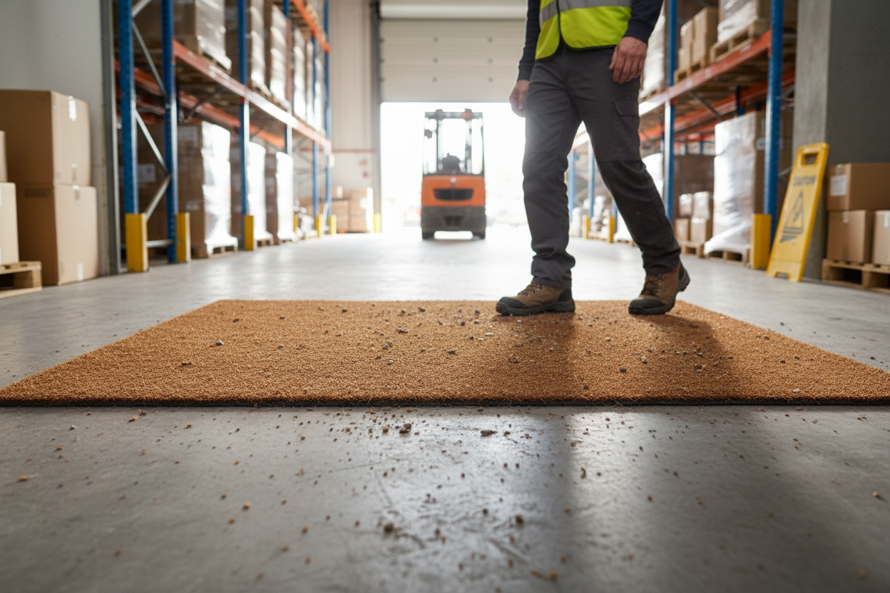 Premium Weather-Resistant Natural Coir Entrance Mat with PVC Backing for Indoor Use - Durable and Versatile Matting Solution