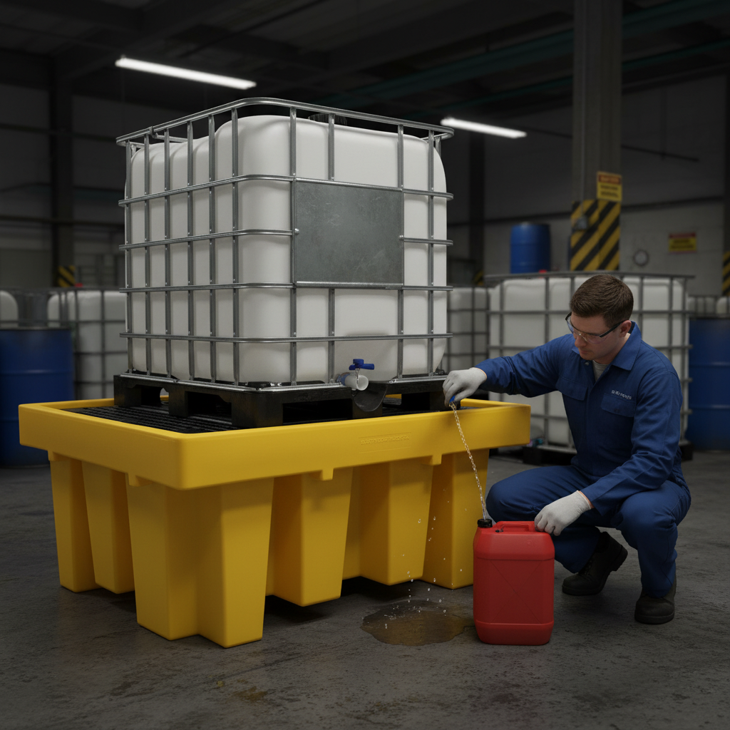 Single IBC Spill Pallet with Removable Grid - BB1 || 1100ltr Sump Capacity