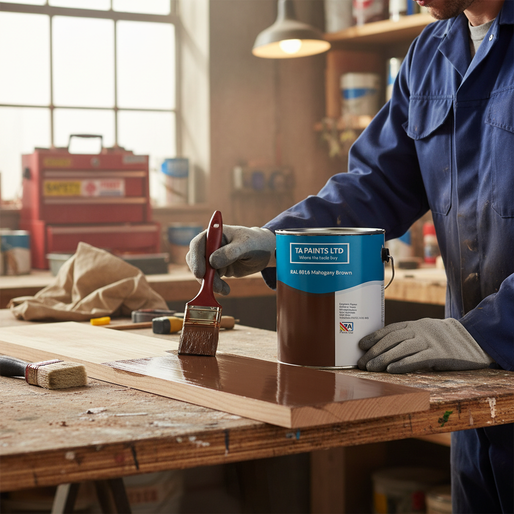 Premium Universal PU Enamel Mahogany Brown Paint for Indoor and Outdoor Use - Quick-Drying Options Available