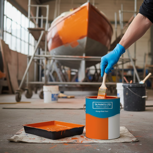 Premium Marine Boat & Barge Paint - High-Performance Orange Enamel with Excellent Weathering Resistance