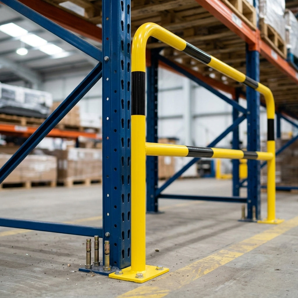 40mm Steel Hoop Guard 1000mm H – Yellow Powder Coat (view 2)