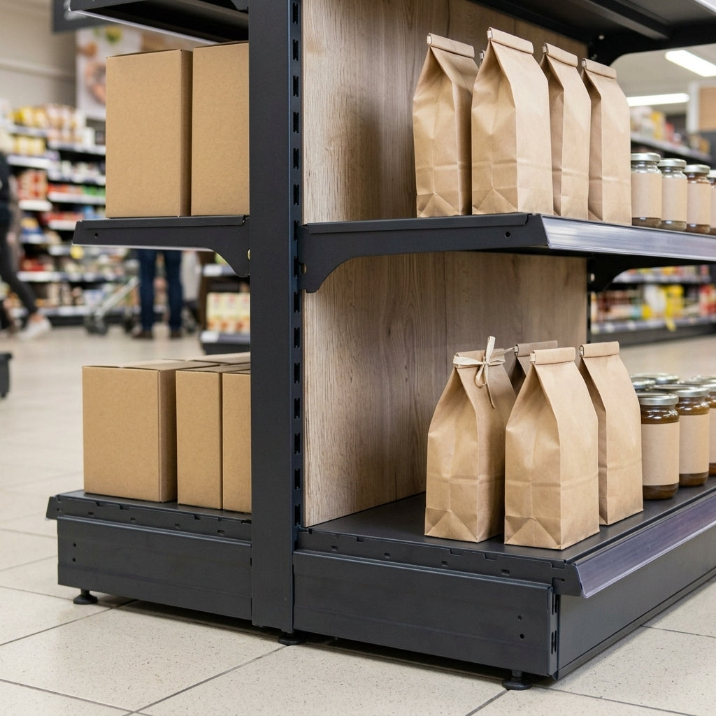 1.6m High Wood Effect Wall Bay Shelving 500–1000mm Wide (view 2)