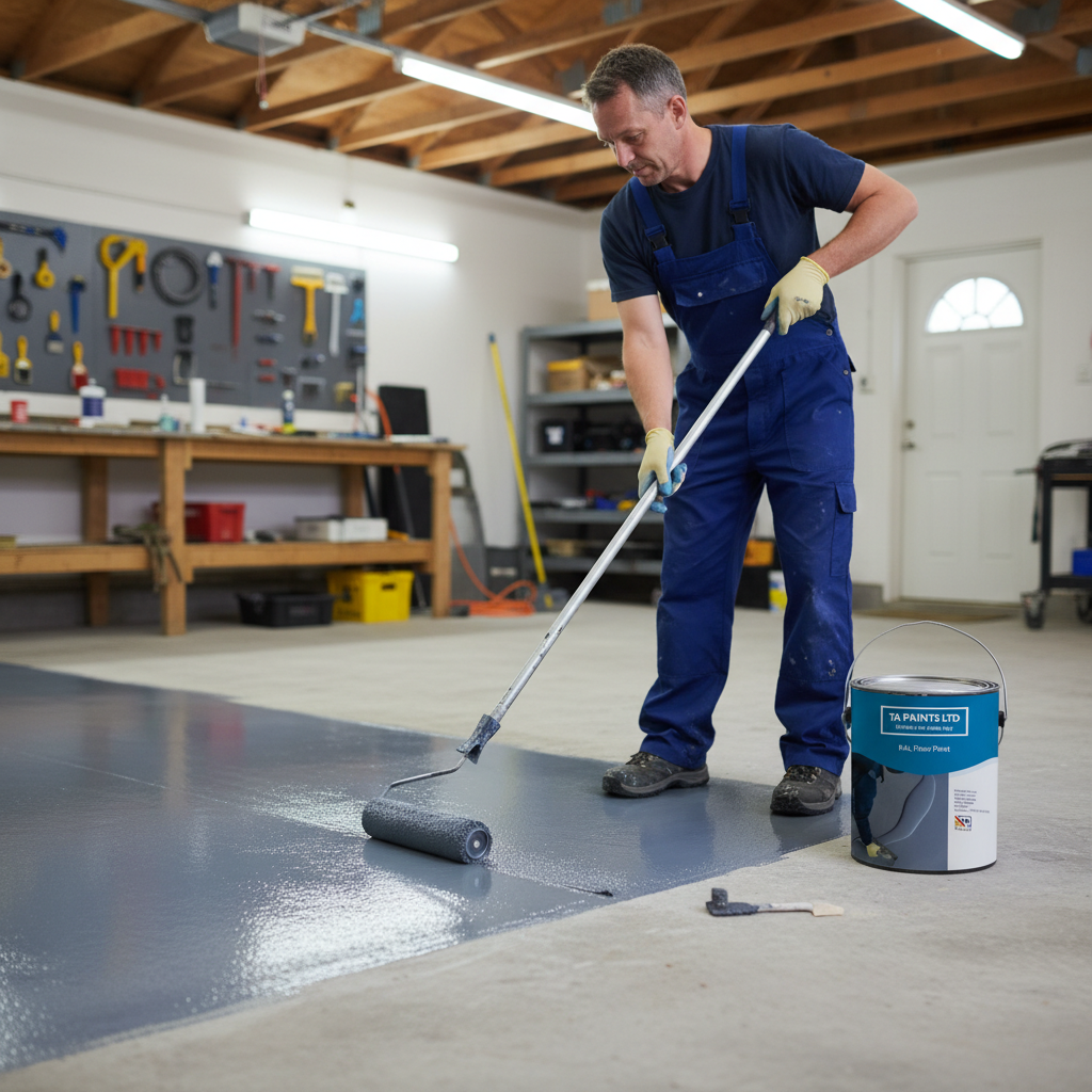 Premium 3 in 1 Concrete Floor Paint - High-Performance Sealer with Chemical Resistance for Garages and Industrial Floors