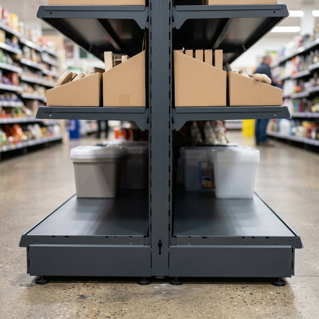 2.4m Gondola Bay 570mm Base Shelf 470mm Uppers Display Unit (view 2)
