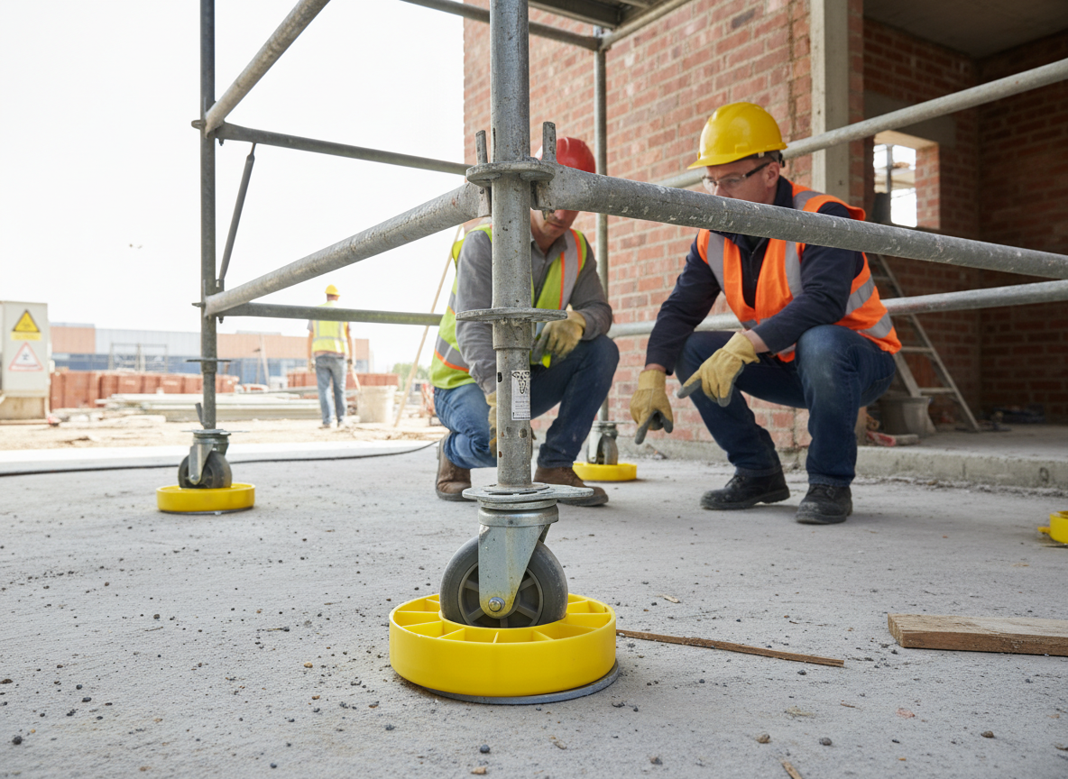 Premium Scaffolding Pole End for Brickwork Protection and Safety - High-Quality Professional Grade for Industrial and Commercial Applications