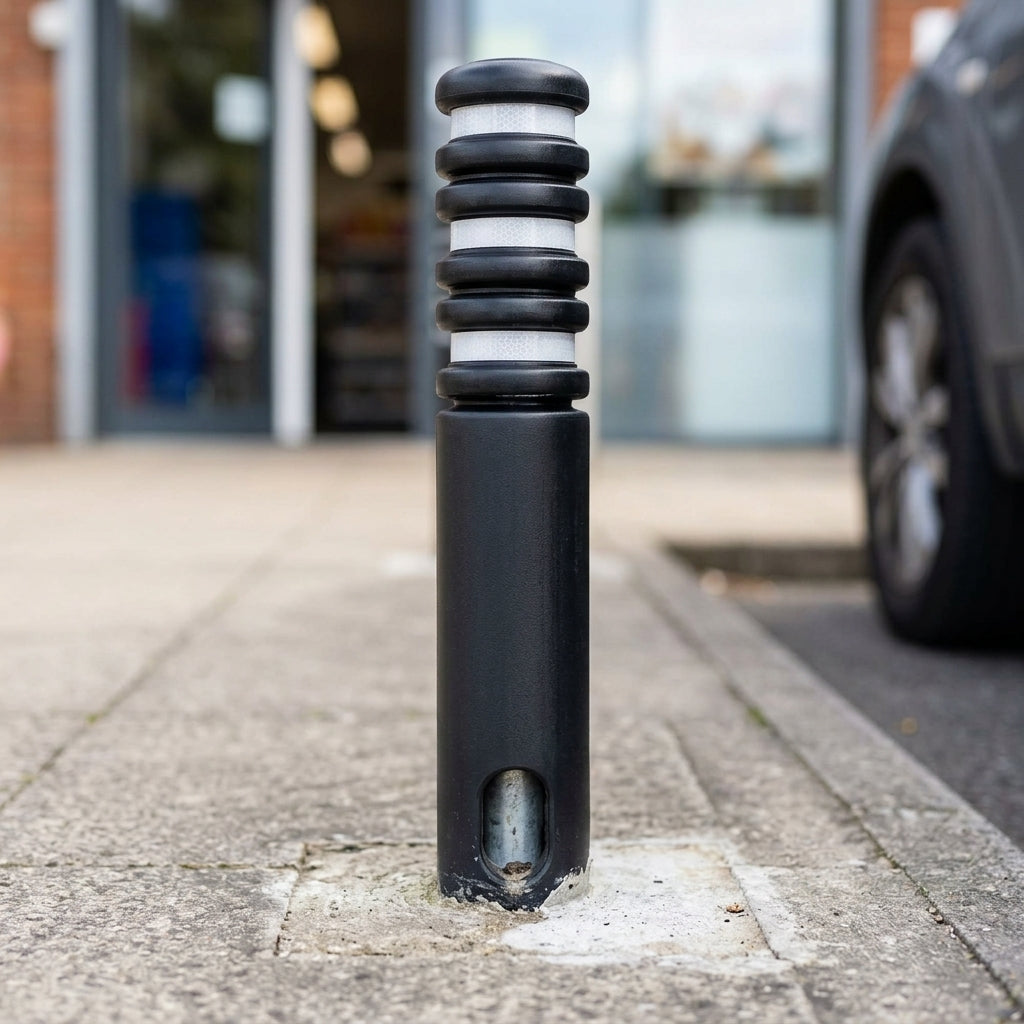 1000mm Plastic Bollard with Galvanised Steel Core – Anti-Ram (view 2)