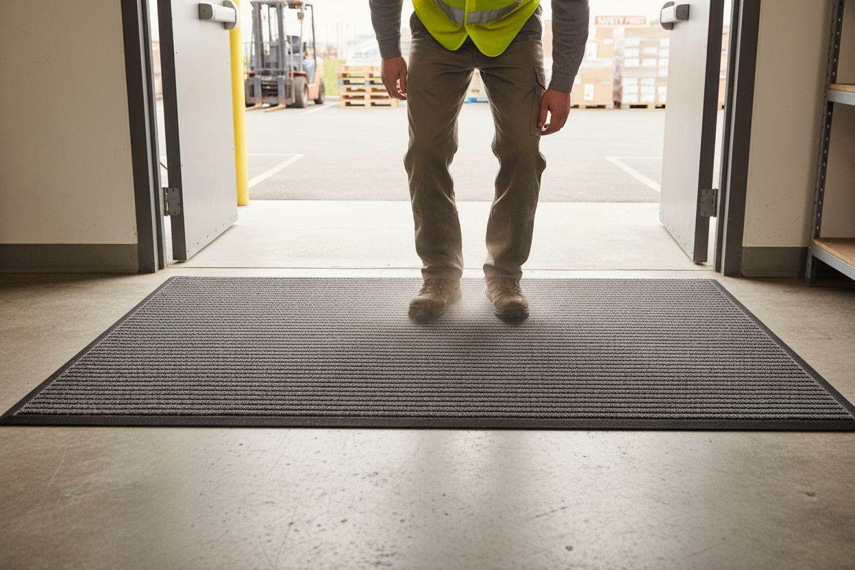 Premium Durable Ridged Entrance Mat for Medium to Heavy Traffic Areas - Slip-Resistant and Effective Moisture Removal