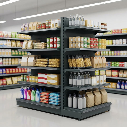 1.6m Double-sided Gondola Bay with 370mm Base Shelf