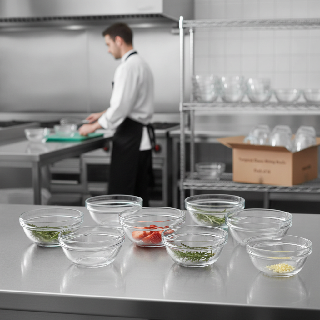 Tempered Glass Mixing Bowls 100mm for Food Preparation (Pack of 36)