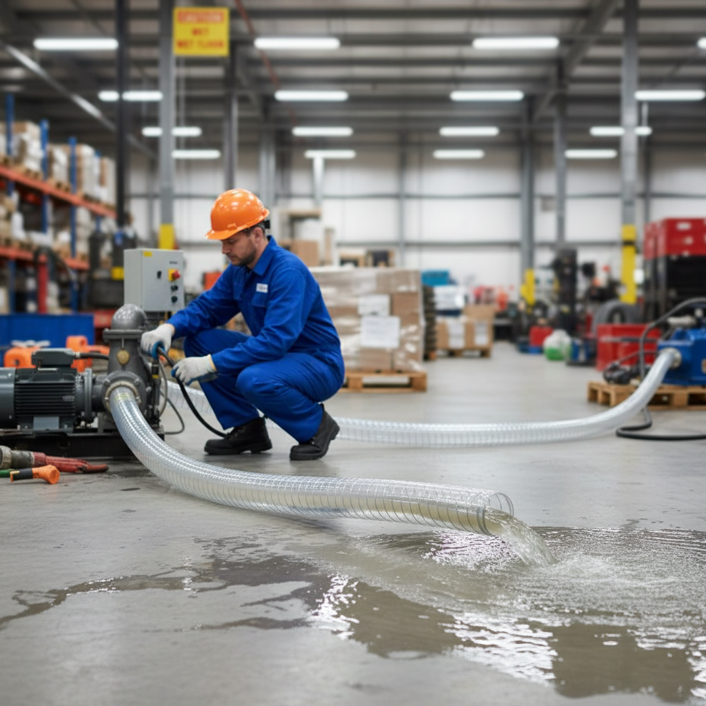 Premium Clear Non-Toxic Wire Reinforced PVC Suction & Discharge Hose for Industrial and Hygienic Use