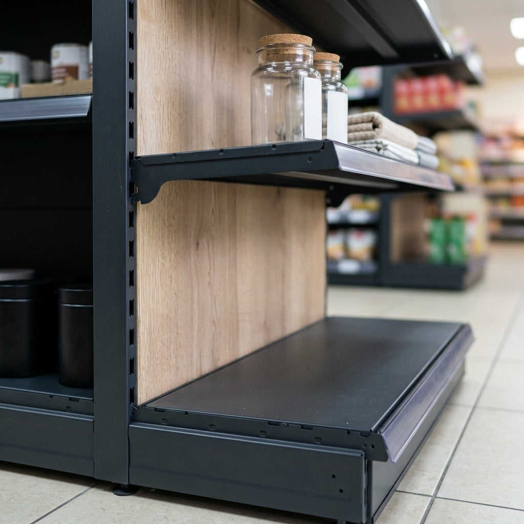 1.6m High Wood Effect Wall Bay Shelving – 500–1000mm Width (view 2)