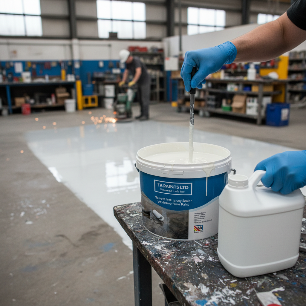 Premium Solvent-Free Epoxy Floor Dust Sealer - Clear High-Performance Coating for Concrete Protection and Gloss Finish
