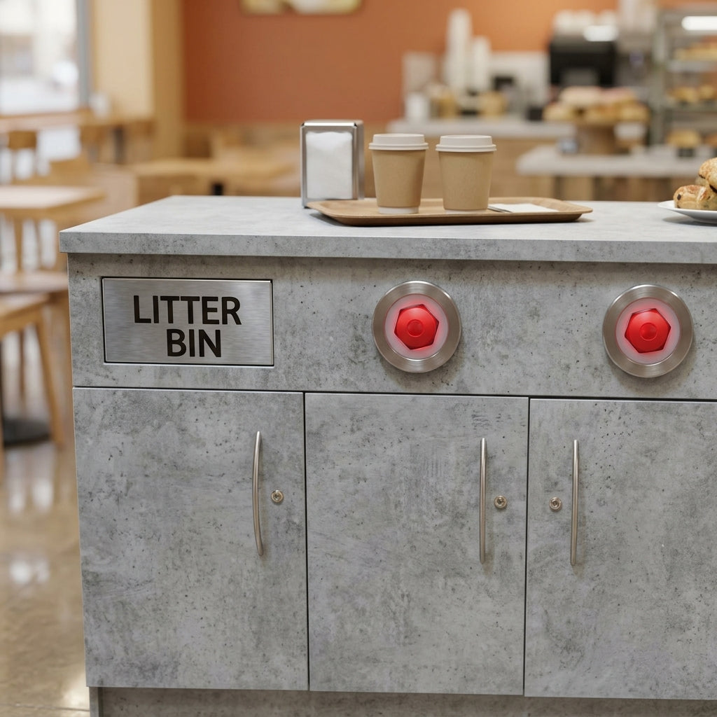 Food To Go Counter with Integrated Bin – 1000–2500mm (view 2)