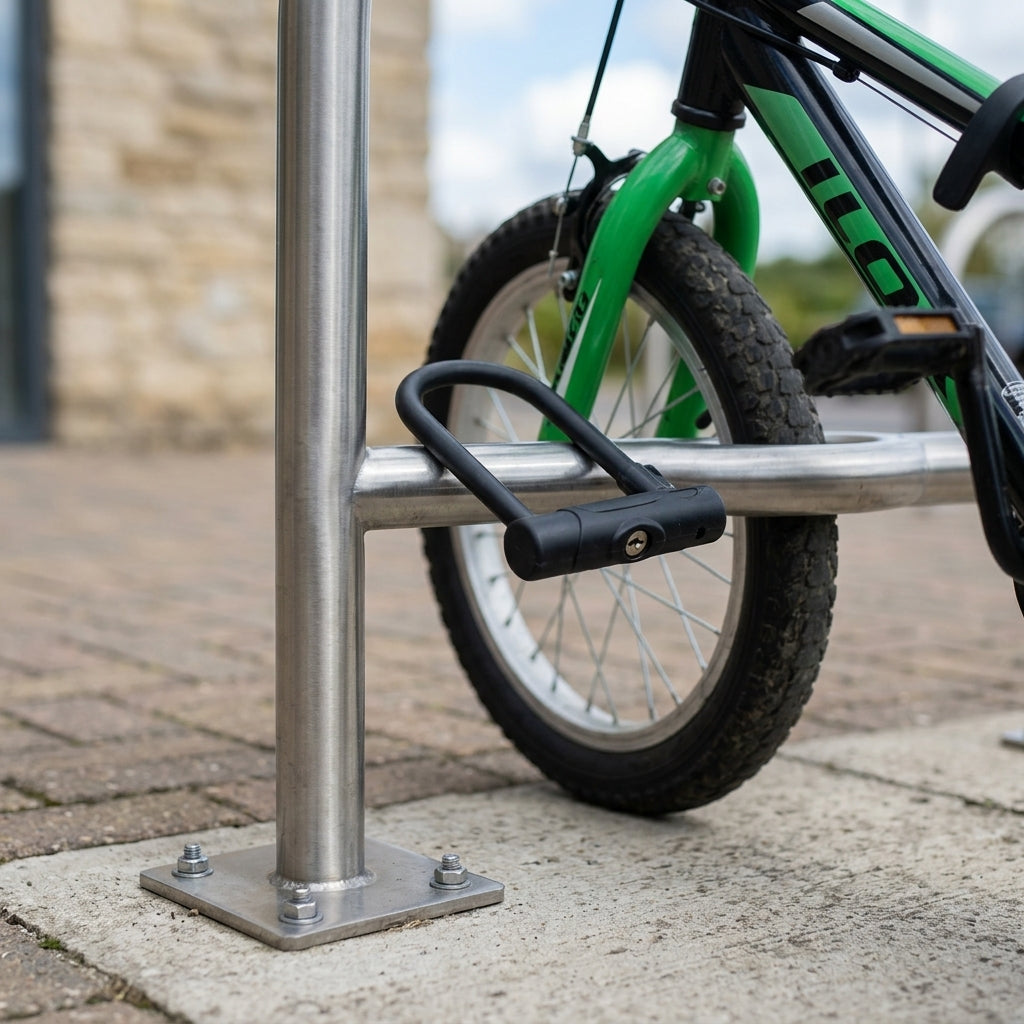 Junior Sheffield Cycle Stand – Stainless Steel, 2-Bike Capacity (view 2)