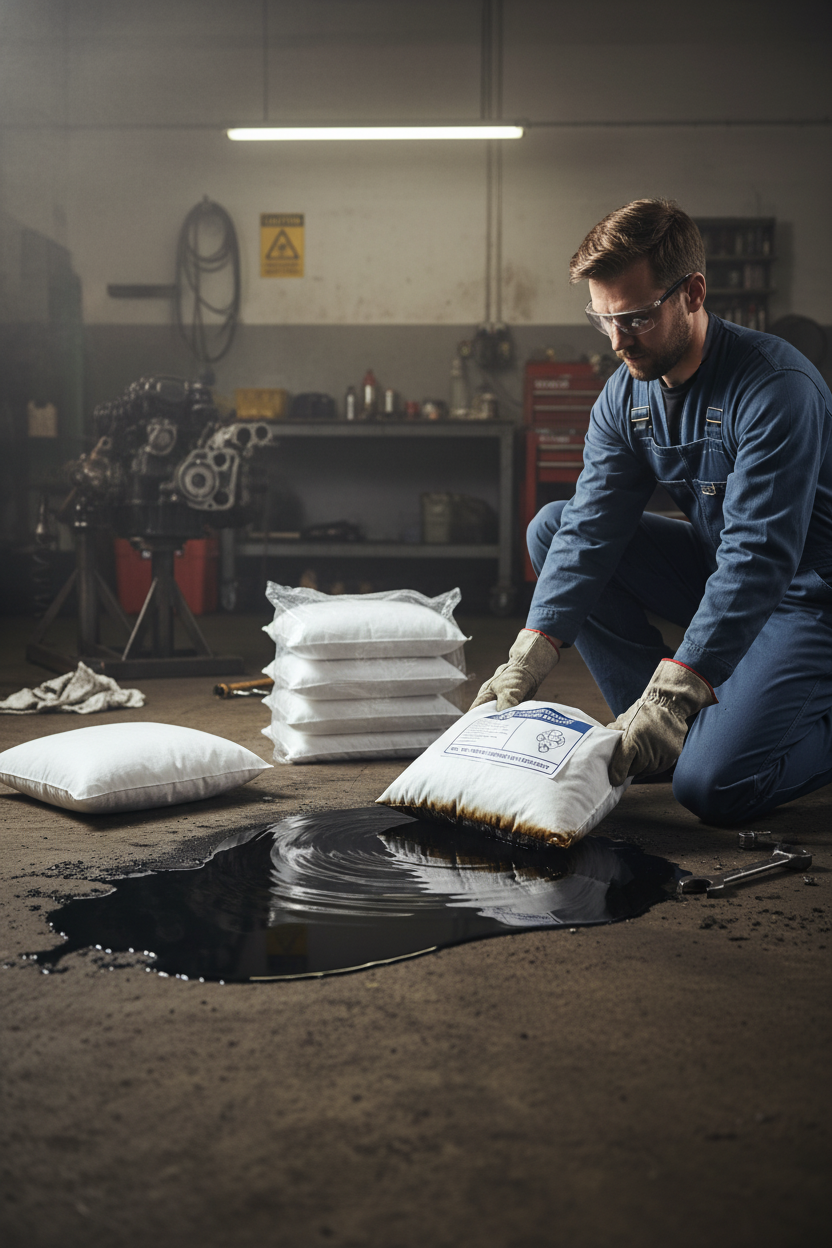 Oil Selective Absorbent Pillows - OSC10-60 || Absorbs 60ltr Per Pack of 10