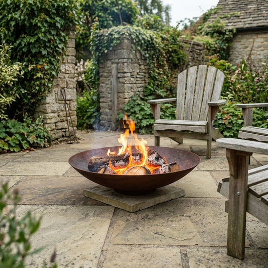 Small Fire Bowl - Curved Corten Steel