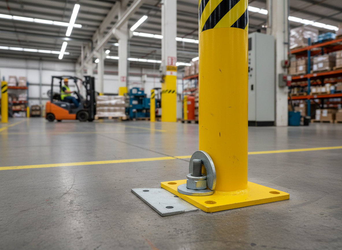 Premium Heavy Duty Fixing Plate 250 x 125mm with 4mm Thickness and 65mm Stud for Rubber Kerbs