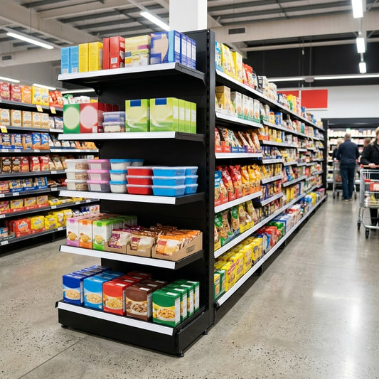 1.8m End Promo Bay 370mm Base Shelf 300mm Uppers