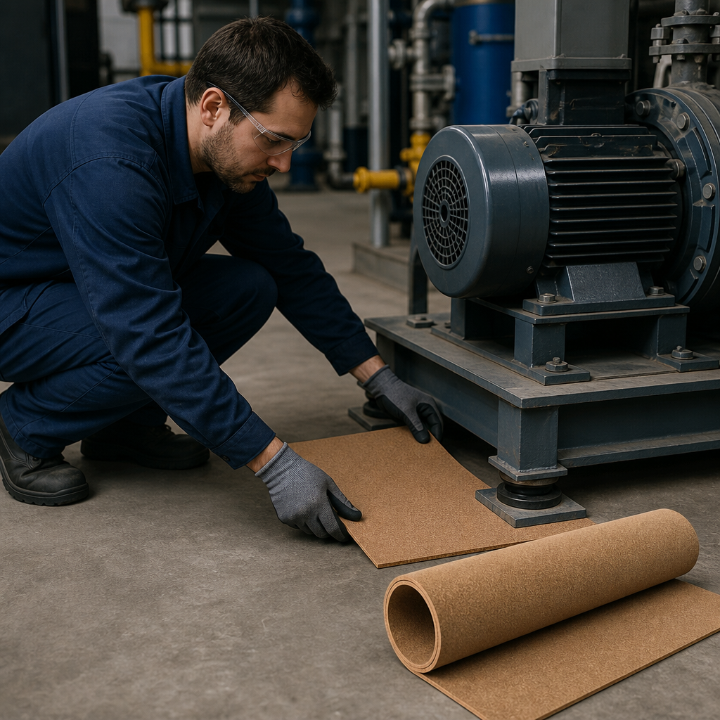 Tico-S Anti Vibration Cork Pads for Machinery Noise Reduction