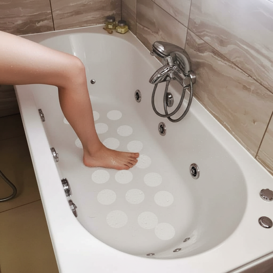 Premium Non-Slip Bath & Shower Stickers - 10 Large Anti-Slip Discs for Safety - High-Quality Professional Grade for Industrial and Commercial Appli...