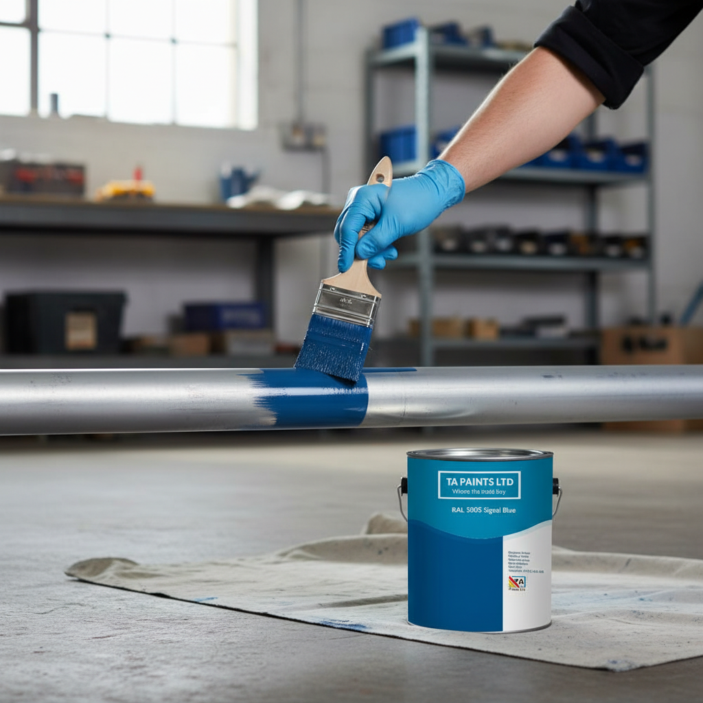 Premium Universal PU Enamel Signal Blue Paint for Interior and Exterior Use - Durable, Weatherproof, and Versatile Application