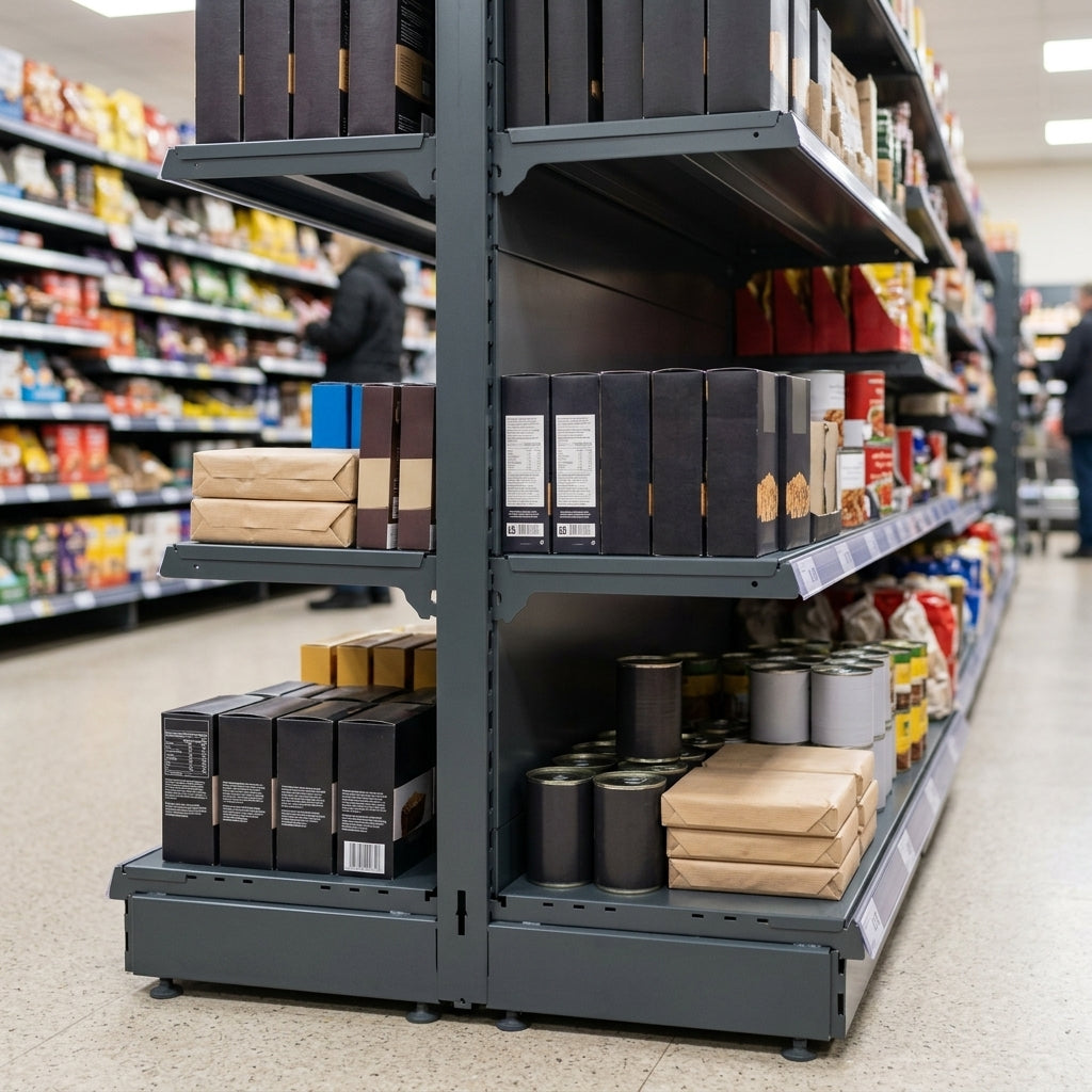 2.1m Double-Sided Gondola Bay with 570mm Base Shelf (view 2)