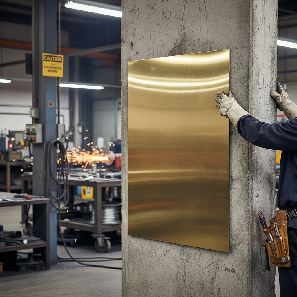 Premium Brushed Polished Brass Sheet 2000mm x 1000mm x 3mm for Various Applications