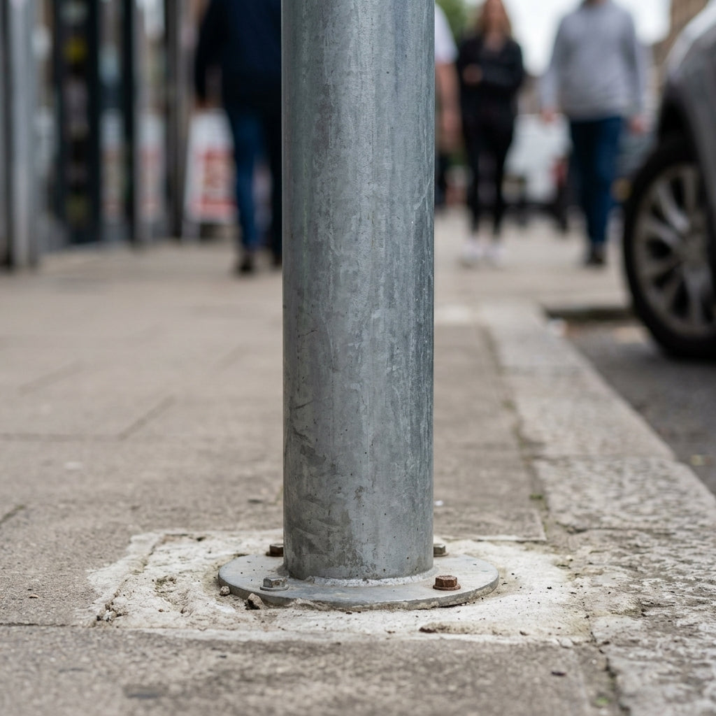 900mm Galvanised Steel Bollard – 60–323mm Diameter Options (view 2)