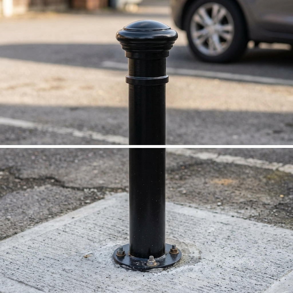 Ornamental Mild Steel Bollard – Galvanised & Coated Options (view 2)