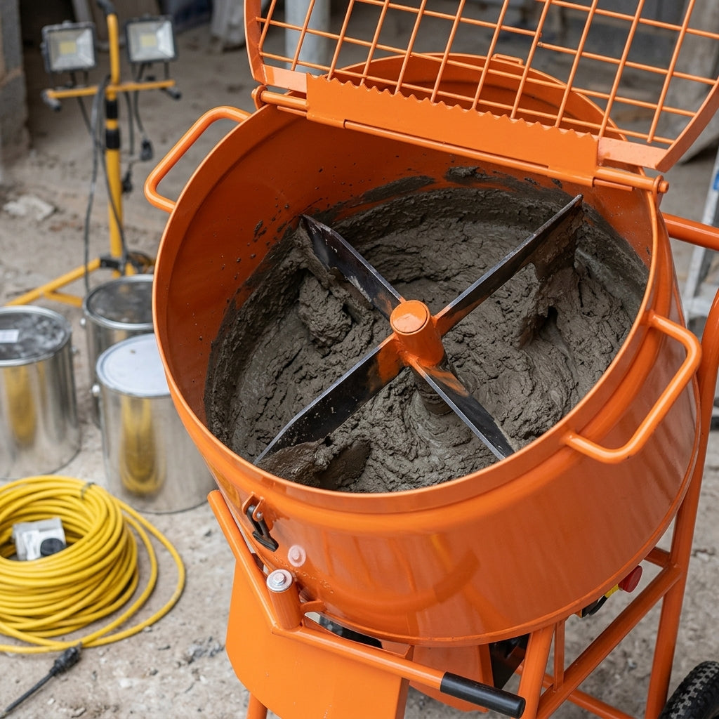 120L forced action mixer with 4 hardened steel blades (view 2)